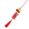 Colgante de campanilla de viento con borla campanilla pequeña tarjeta de deseos navideños tienda de accesorios navideños DIY timbre de puerta campanilla de viento al por mayor