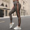 Nuevos Pantalones de Yoga Tie-Dye Laterales Huecos Transfronterizos Ajustados de Cadera Melocotón Cintura Alta Sin Costuras Fitness Deportes para Mujer