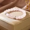 Pulsera Puente de Cristal en Polvo de Turquesa Natural para Mujer, Pulsera de Piedra Cruda Ojo de Tigre Pavo Real Verde, Joyería de Moda Simple y Moderna para Parejas