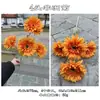 Atmosfera de outono cor caramelo laranja-amarelo flores artificiais casa hotel casamento decoração suave arranjo de flores flores de mesa atacado
