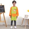 Macacão Infantil Manga Longa Impermeável Roupas para Pintar Jardim de Infância Comer Anti-Sujeira Avental de Pintura Impressão de Logo