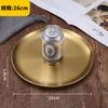 Cuenco Redondo Engrosado de Acero Inoxidable Estilo Coreano Plato para Fideos Fríos Plato Dorado para Ensalada Cuenco de Cocina Plato Occidental Plato para Barbacoa Plato para Sopa