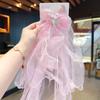 Moño de la Princesa Elsa Congelada Velo de Super Hada Horquilla para el Cabello de Niños Exquisitos Lindos Accesorios para el Cabello Hechos a Mano para Mujeres