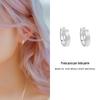 Brincos de Argola Lisos em Prata S999 Novos 2024 Brincos da Moda para Mulheres Luxo Leve Acessórios de Orelha de Nicho C01146