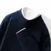 Suéter unissex 100% lã transfronteiriço, gola alta discreta, pulôver liso, suéter base, malha solta casual de negócios para outono e inverno
