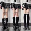 Meias Empilhadas Lolita Japonesa Isqueiro Meias de Cano Médio JK Meias Femininas de Cano Médio e Alto Meias Brancas Listradas para Pernas Cobertura para Pernas