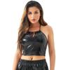 Comercio exterior Mujeres cuello sin tirantes sexy sin espalda metal charol tirantes sexy chaleco delgado una generación de cabello