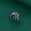 Prata Esterlina S925 Pulseira com Fecho de Contas Espaçadoras Padrão Onda Irregular Fio para Miçangas DIY Acessórios de Pulseira de Cristal