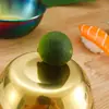 Plato para Salsa para Dipear de Acero Inoxidable, Plato Redondo de Colores Estilo Japonés Dorado para Condimentos, Plato para Ingredientes de Salsa de Soja, Cebolla, Ajo para Fondue, Barbacoa, Sushi