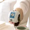 Pequeno Recipiente de Chá de Cerâmica Panda 30g com Esmalte Cinza, Recipiente Portátil Selado para Armazenamento de Chá e Pó de Fragrância com Logotipo Personalizado