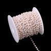 Cadena de cobre puro con perlas, accesorios de joyería, pulsera, cadena de perlas, bricolaje, horquilla, cadena de abanico redonda, cadena de cuentas, joyería