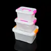 Caja de almacenamiento de plástico para escritorio, transparente y gruesa, para coche, juguetes, aperitivos