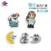 Insignia Aeroespacial Long Zhiyu Versión Q Dibujo Animado de Astronauta Insignia Metálica Original Personalizada Broche de Pintura con Forma Especial Personalizado