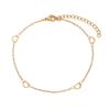 Moda Europea y Americana Diseño de Nicho Decoración Personalizada para el Pie Cadena de Pie de Acero Inoxidable Chapado en Oro de 14K Costura Simple de Corazón para Mujeres