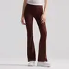 Pantalones de yoga acampanados para mujer, de cintura alta, levanta glúteos, sin costuras, control de abdomen, pantalones deportivos ligeramente acampanados, pantalones para fitness y Pilates, pantalones adelgazantes