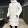 Marca de moda deportiva outdoor transfronteriza, chaqueta de plumón personalizable para hombres y mujeres, alta calidad, nuevo estándar nacional, prenda exterior con capucha de longitud media para parejas