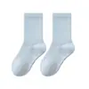 Calcetines Infantiles para Primavera, Otoño e Invierno, Algodón Puro, Calcetines de Algodón Clase A, Calcetines Escolares para Niños y Niñas, Calcetines Deportivos, Sin Costuras, Antibacterianos, de Caña Media