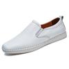 Zapatos casuales de primavera y verano 2022 para hombre, zapatos de cuero de caña baja con cordones cruzados, zapatos casuales sin cordones para hombre