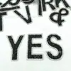 Pegatinas de Letras del Alfabeto Inglés con Pedrería, 6 Cuentas de Perla Grandes con Letras, 26 Letras Pequeñas con Pedrería, Accesorios para Joyería DIY