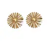 Pendientes Redondos Huecos de Flor Estilo Europeo y Americano de Gama Alta para Mujer, Nuevos Pendientes Personalizados de Nicho de Gama Alta