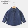 Kaka Panda Ropa de Bebé Camisa de Mezclilla de Manga Larga para Niños Otoño Primavera Camiseta de Bebé para Niñas Ropa Infantil