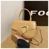Estilo Extranjero Color Sólido Estilo Chanel Alta Textura Diseño Nicho Tendencia Bolso Cuadrado Pequeño Combinable Bolso de Mujer Bolso Cruzado Bolso de Mano de Alta Gama