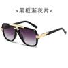 Gafas de Sol Cuadradas Retro de Moda Europeas y Americanas Transfronterizas, Gafas de Hombre de Moda, Gafas de Sol Metálicas