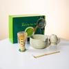 Popular Set de Té Matcha de Hongo Japonés de Amazon Tazón de Matcha Cerámico con Pico Batidor de Té Caja Colorida de 100 Piezas Gama Alta