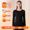 Ropa interior térmica gruesa con forro polar para mujer, traje de invierno nuevo, cuello bajo, manga larga, forro polar integrado, a prueba de frío, base, ropa y pantalones de otoño