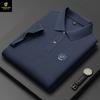 Camiseta de Manga Corta de Primavera y Verano Parson con Resorte Largo Camisa Polo de Solapa para Hombre Camiseta de Manga Corta de Verano para Hombre Algodón Mercerizado Po