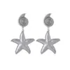Venda Quente Europeia e Americana Brincos de Vento de Metal Moda Feminina Design Criativo Brincos de Estrela Textura de Alta Textura Joia de Estrela para Orelha