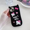Estéreo Kitty Cat Lazo de Silicona Orejas de Gato para Apple 16/15/14/13promax Protección contra Caídas