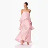 Vestido de Verano Nuevo Estilo Europeo y Americano Comercio Transfronterizo Exportación Estilo Francés Sexy Dulce y Romántico con Tirantes de Volantes Multicapa
