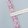 4cm Nuevo Estilo Étnico Bordado con Lentejuelas Encaje Adorno Encaje Vintage Malla Base Hilo Dorado Accesorios para Ropa