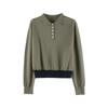 Evertrue 2025 Otoño Estilo Coreano Color Sólido Tejido Polo Mujer Nuevo Estilo Coreano Camiseta Top 65758