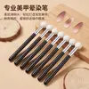 7.2# Pincel Negro Pequeño para Uñas tipo Bollo Pincel para Difuminar También se Puede Usar como Pincel de Maquillaje Pincel para Corrector Pincel para Contorno Herramientas de Belleza para Maquillaje