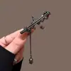 Grampo de Cabelo Vintage com Borboleta e Franja de Rosa para Mulheres, Novo Presilha Lateral, Presilha para Franja da Testa, Acessório de Cabelo Estilo Ins Duckbill