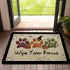 Felpudo de lino navideño transfronterizo para entrada de casa, felpudo resistente a la suciedad, alfombrilla para pies que elimina el polvo, alfombra decorativa navideña para sala de estar