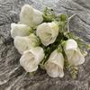 Decoración de estudio para el hogar mango pequeño 7 tenedores amante Capullo flor de seda artificial artificial artificial ramo de rosas boda camino guía ramo