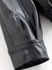 Venta al por mayor transfronteriza 2025 Nuevo estilo de otoño Chaqueta de cuero PU estilo ropa de trabajo urbana personalizada con cuello de piel para mujer 434178