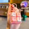 Llavero Colgante Botón Sonoro Luminoso de Dibujos Animados Sanrio Hello Kitty Juguete de Descompresión Gato KT Adorno de Llavero