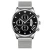 Comercio Exterior Popular Moda Transfronteriza Calendario de Tres Ojos Reloj de Hombre Reloj de Hombre Correa de Malla de Acero Inoxidable Modelo de Correa Milanesa Fabricante Ahora