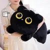 Almofada Grande de Gato Preto Boneca Grande Boneca Almofada Meninos e Meninas Dormindo Boneca Longa Brinquedo de Pelúcia com Pernas de Clipe