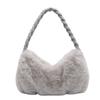 Otoño e invierno 2024 nueva moda bolso de hombro de felpa lindo bolso de mano casual niña bolso pequeño cuadrado para la axila venta al por mayor
