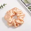Ligas para el Cabello de Seda Transfronterizas 100% Seda de Morera Bandas para el Cabello 3.5cm Scrunchies Ligas de Seda Plegadas para Mujer