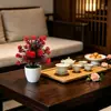 Suministrado directamente por el fabricante: Planta artificial de diente de león en maceta de 25 piezas para decoración de mesa en cafeterías y restaurantes, adorno de bonsái de flor artificial de plástico