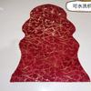 FUENTE Alfombra dorada de imitación de piel de conejo de fábrica sala de estar dormitorio mesa de café nórdica de noche lavable pelo corto llena de rojo y negro