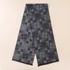 Bufanda Larga de Seda Cepillada de Moda Nueva Primavera/Verano Estilo Pareja Calentador de Cuello Bufanda Envolvente de Cuello de Alta Gama