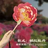 Leque de Peônia, Leque Floral Estilo Antigo Cultural e Criativo de Luoyang, Leque Artesanal de Dança e para Fotos de Atrações Turísticas da Tendência Nacional, Personalizável