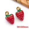 Acero Inoxidable Vacío Electrochapado Realista 3D Fruta Fresa Aguacate Colgante DIY Collar Pendiente Joyería Accesorios